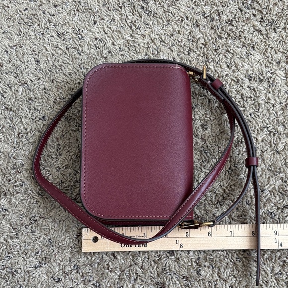 Fossil Maroon Crossbody Bag with Gold Accent - Picture 2 of 6